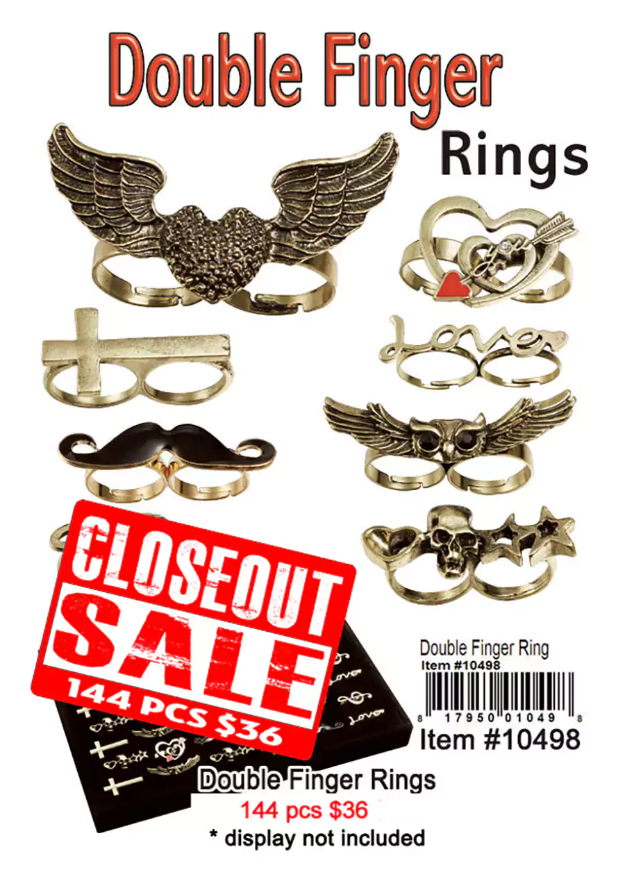 Clearance: Double Finger Rings (CL)